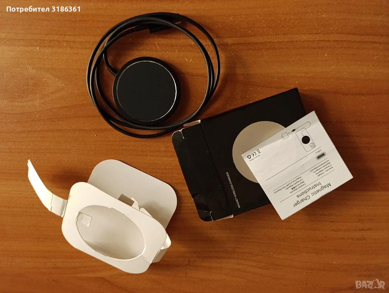 magnetik charger za smartphone QI standard , снимка 1