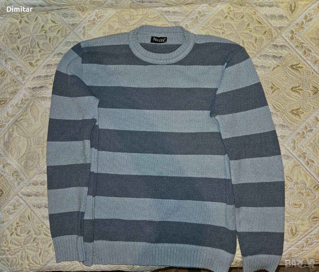 Мъжки плетен пуловер.Мека материя.Размер M, снимка 1