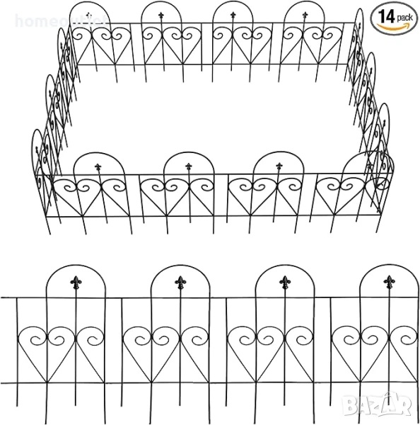 ПРОМОЦИЯ Модулна декоративна ограда за двор, 7 части ELEVENS A-HW89008, снимка 1