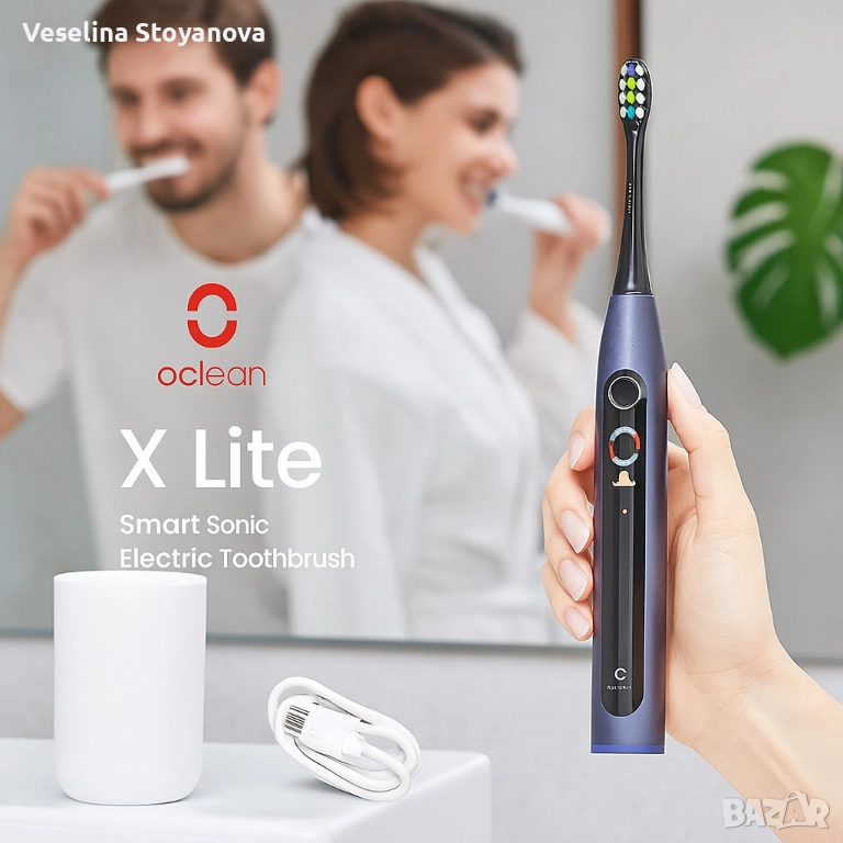 Електрическа четка за зъби Oclean X Lite 20, 1 бpой накрайник, 5 режима, снимка 1