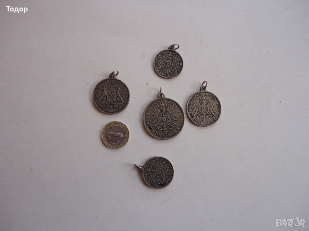 Стари немски монети монета медал 1876 , снимка 1