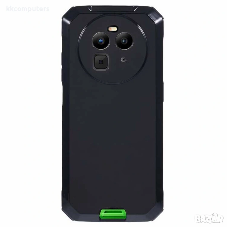 Гъвкав TPU Калъф + Скрийн Протектор за Blackview BV8100 – Прозрачен / Черен, снимка 1