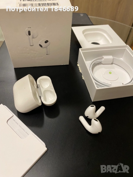 Безжични слушалки Apple - AirPods 3 MagSafe Case, TWS, бели, снимка 1