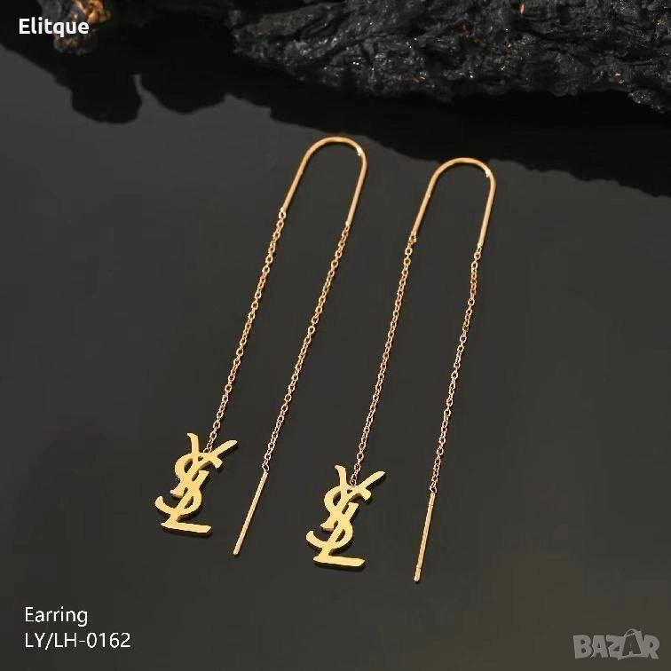 обеци от висококачествена стомана  ysl saint laurent chanel celine christian dior hermes, снимка 1