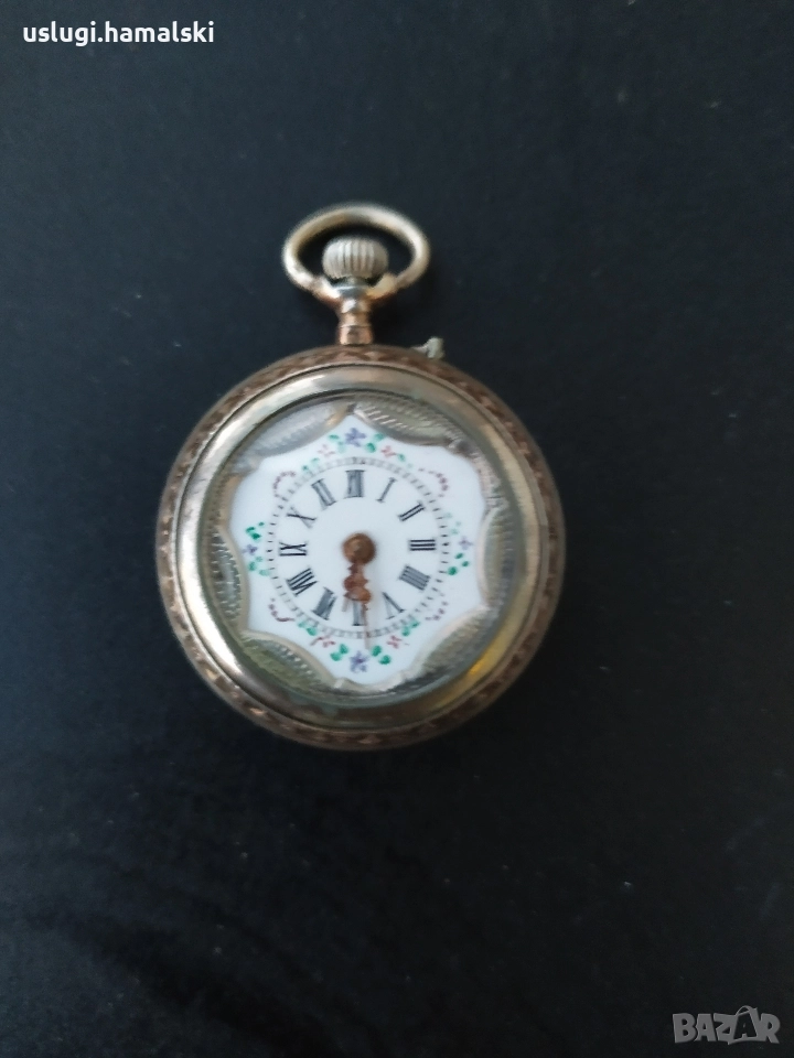 Стар сребърен джобен часовник, снимка 1