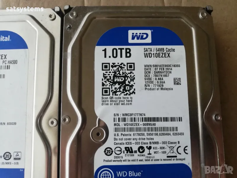 Хард диск Western Digital Caviar Blue WDC WD10EZEX 1TB SATA 6.0Gb/s, снимка 1