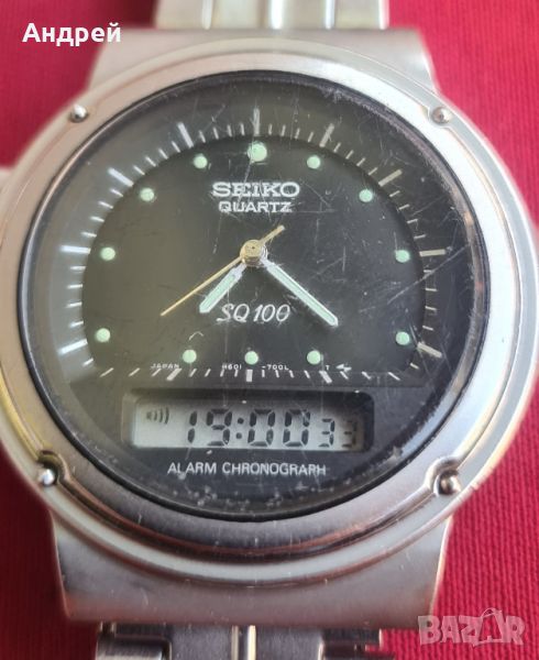 Рядък Seiko SQ 100 Quartz Alarm Chronograph , снимка 1