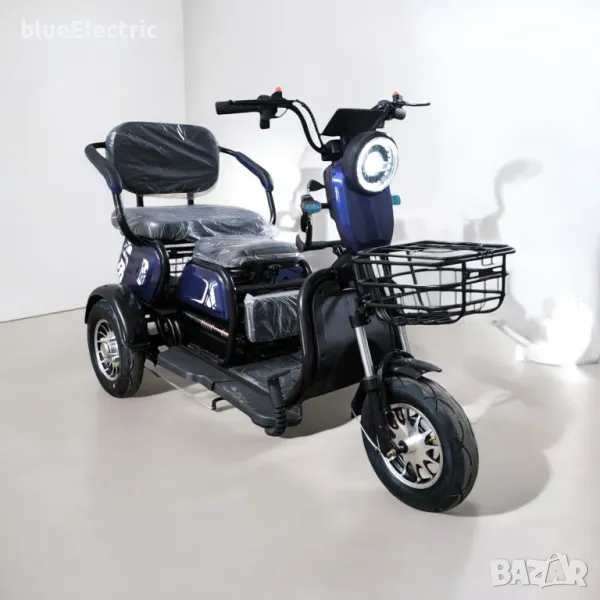 Електрическа триместна триколка blueElectric C1 1800W | 48V | 24Ah | DARK BLUE, снимка 1