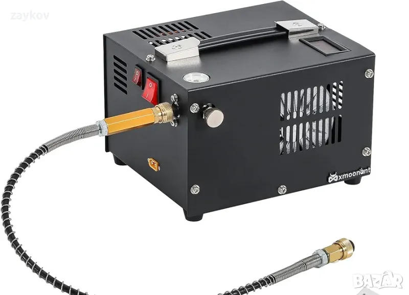 Mxmoonant 300bar  PCP компресор, без масло и вода, може да се използва с 220V захранване и 12V, снимка 1
