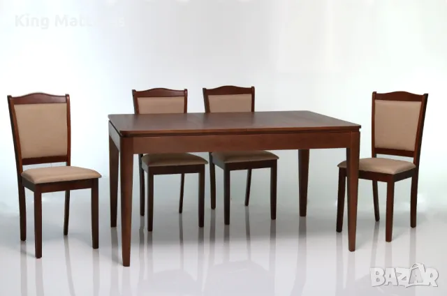 Трапезна маса Perudja от МДФ и бук масив, снимка 1