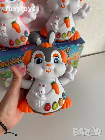 Танцуващо зайче с музика и светлина, снимка 2 - Музикални играчки - 51699920