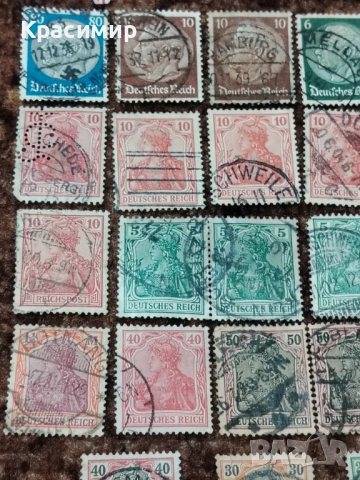 Винтидж ПОЩЕНСКИ марки DEUTSCHES REICH, снимка 7 - Филателия - 53023744