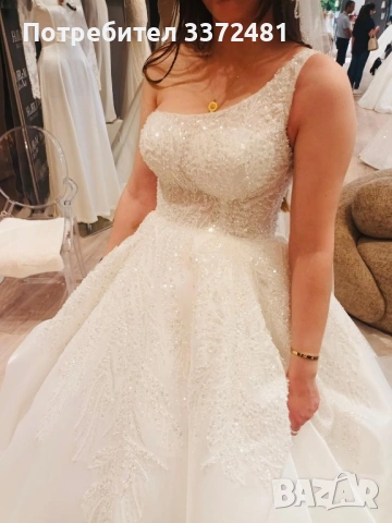 Бяла булченска рокля, снимка 4 - Рокли - 53761537