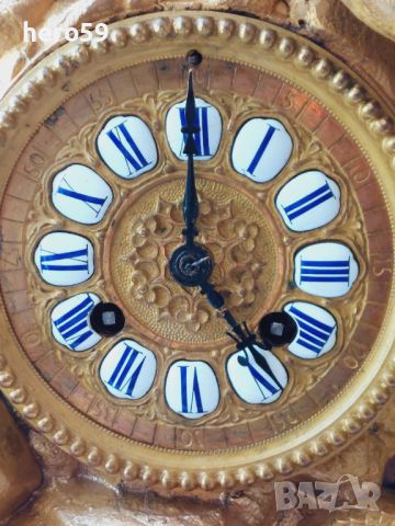 Френски каминен часовник 1870 година , снимка 7 - Стенни часовници - 45240248