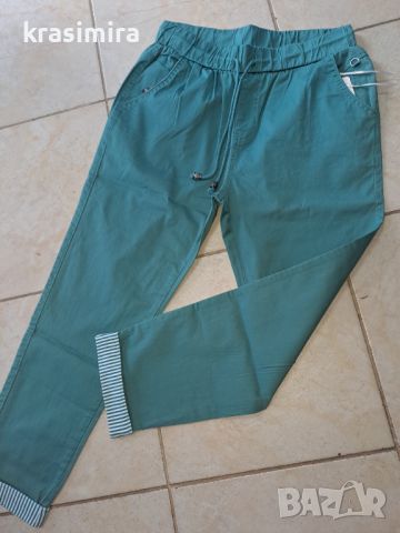 Памучни панталони-големи размери , снимка 1 - Панталони - 46397491