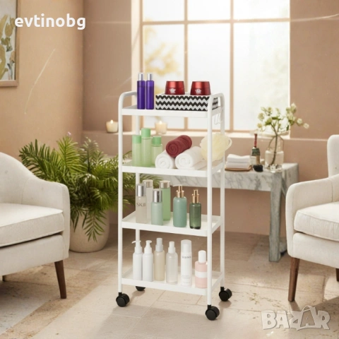 Компактна дизайнерска количка-етажерка за организиране на баня и кухня, снимка 5 - Аксесоари за кухня - 53809400