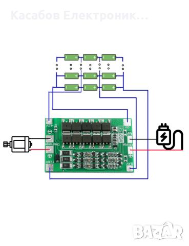 BMS 3S Модул с баланс 60A Li-Ion 18650 12.6V, снимка 2 - Друга електроника - 46242390