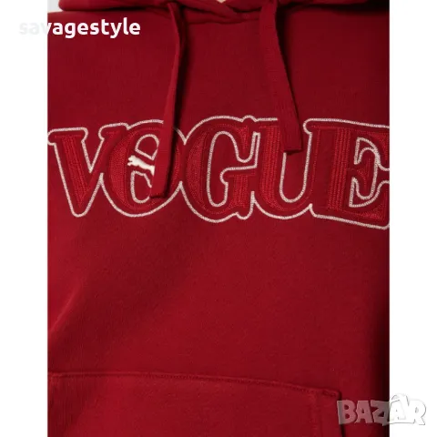 Дамско спортно горнище PUMA x Vogue Oversized Hoodie Red, снимка 3 - Спортни екипи - 47613303