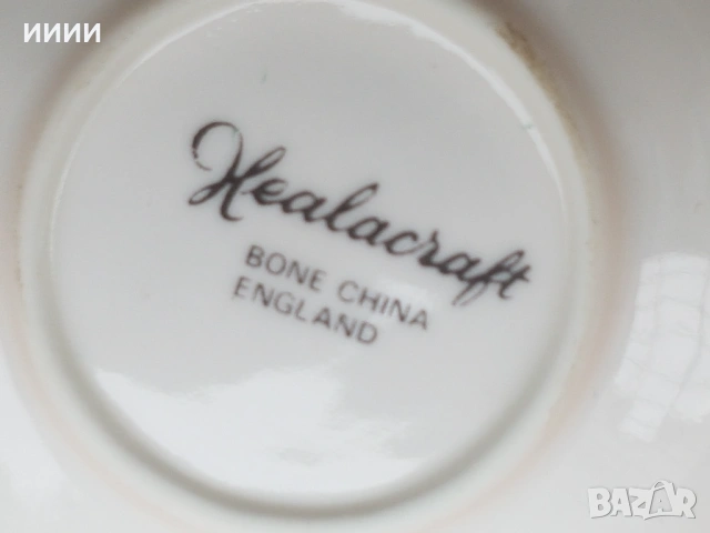 Порцелан костен чаша и чинийка за саке, снимка 5 - Антикварни и старинни предмети - 53419612