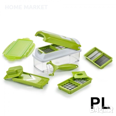 Nicer Dicer Plus многофункционално ренде + 3 големи порцеланови купи – Промоция 1+1, снимка 2 - Други - 53430612