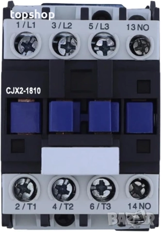 Нов запечатан в целофан AC контактор CJX2-1810, 380V, 18A, 220V, 79x44x71mm  , снимка 3 - Друга електроника - 52373207