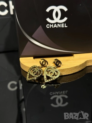 обеци от висококачествена стомана chanel , снимка 3 - Обеци - 52023510