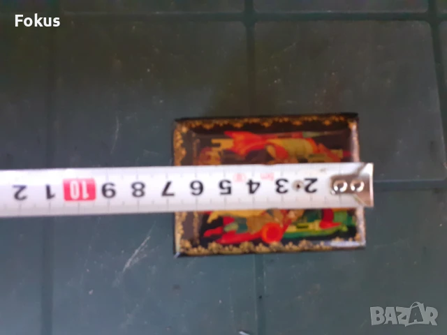 Уникална руска малка лакова кутия рисувана сцена от приказка, снимка 7 - Антикварни и старинни предмети - 51301360