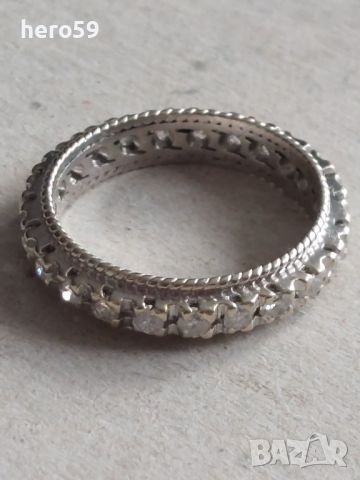 Дамски златен 14к пръстен с 23 броя брилянти-тотал 0.75 карата , снимка 7 - Пръстени - 45117353