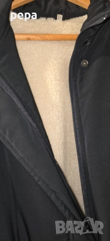 Черно топло зимно яке, снимка 6 - Якета - 52380972