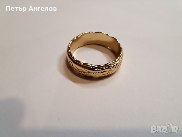 Уникален дамски позлатен пръстен с увивна роза, снимка 2 - Пръстени - 45448521