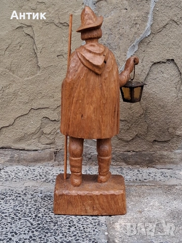 Красива Стара Дървена Фигура от Естествено Дърво / Германия , снимка 8 - Други ценни предмети - 53710486