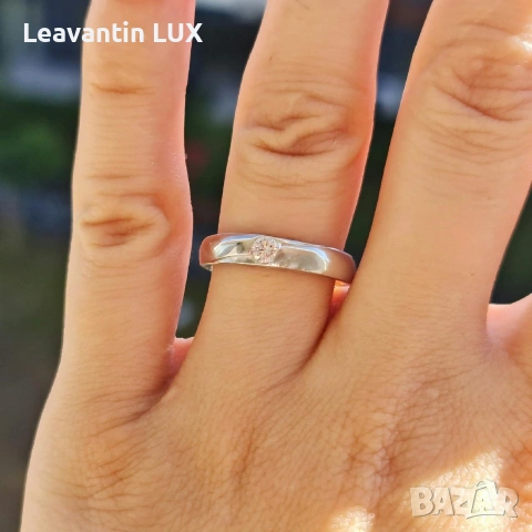 Нежна сребърна халка с Цирконий, снимка 3 - Пръстени - 54097073