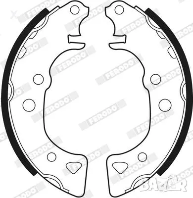 FERODO FSB232 ЧЕЛЮСТИ ЗАДНИ CITROËN Saxo, AX, BX / PEUGEOT 106, Partner / 1986-2015 / 4241.E7    , снимка 1 - Части - 28427469