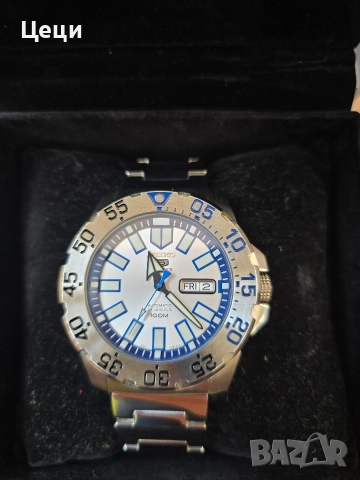 Seiko 5 Sports Blue Ice Monster, снимка 2 - Мъжки - 52953543
