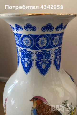 Винтидж китайска порцеланова ваза., снимка 3 - Антикварни и старинни предмети - 52934861