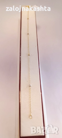 Нова-Златна гривна-0,78гр/14кр, снимка 2 - Гривни - 52735710