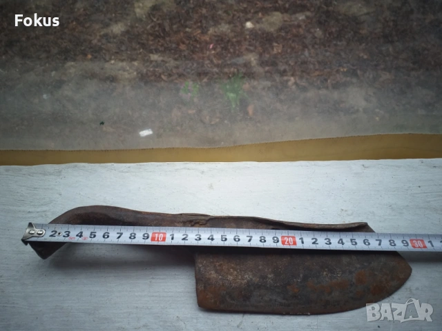 Стар масивен кован сатър, снимка 6 - Антикварни и старинни предмети - 53499100