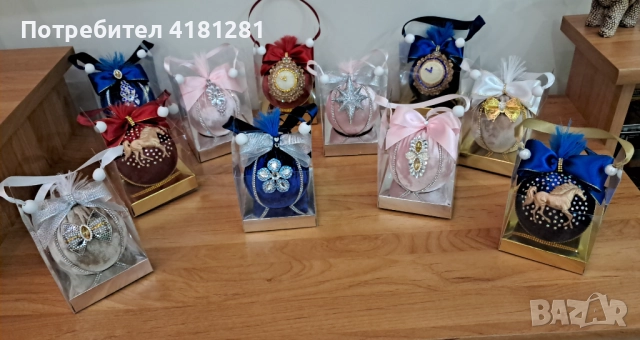 Коледни топки ръчна изроботка