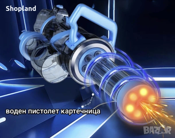 Електрически воден пистолет тип Картечница, снимка 3 - Други - 50621178