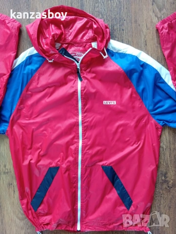 Levi's Men's Colorblock Windrunner Jacket Chinese Red - мъжко яке р-р XL, снимка 5 - Якета - 54136095