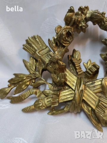 Антикварна бронзова апликация за мебели – Стил Луи XVI, снимка 4 - Антикварни и старинни предмети - 53569109