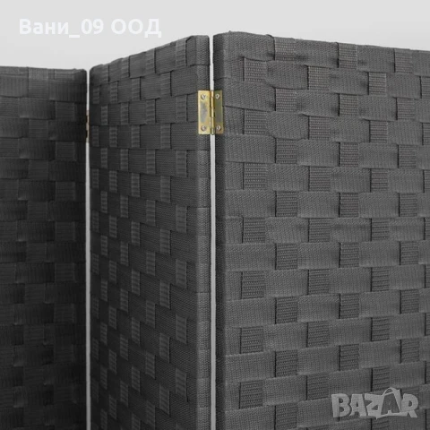 Трикрилен параван в тъмно сиво, снимка 3 - Декорация за дома - 50746992