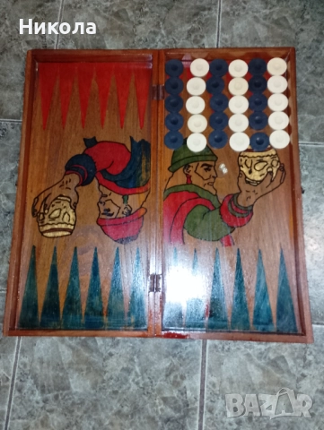  Шах-табла 48/48,,хан Крум" с пулове, снимка 3 - Шах и табла - 41016677