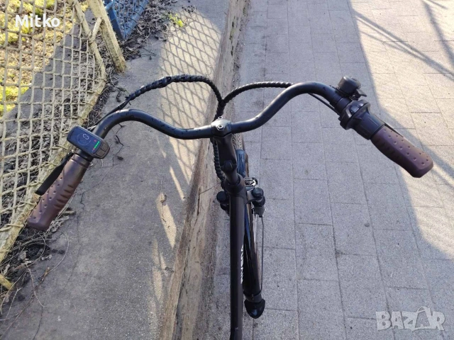 28 цола електрически велосипед с 7 скорости усилени капли амортисьори предни като нов , снимка 8 - Велосипеди - 53864905