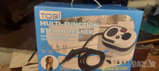 Нова Парочистачка TOBI, Преносима, Мощност 2500 W, 6 скорости, 7 накрайника, Резервоар 1200 ml, снимка 13 - Парочистачки и Водоструйки - 50812659