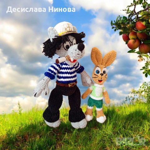 Вълкът от"Ну погоди"-ръчна изработка, снимка 13 - Плюшени играчки - 36918136