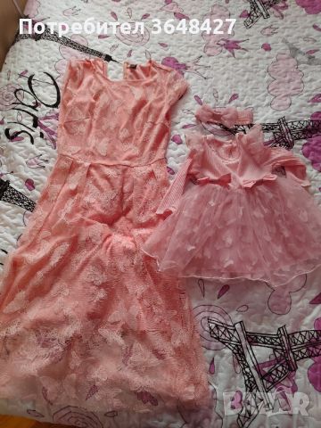 Комплект рокли за мама и бебе , снимка 1 - Бебешки рокли - 45145278