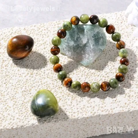 Гривна канадски нефрит за привличане на пари, снимка 2 - Гривни - 50236263