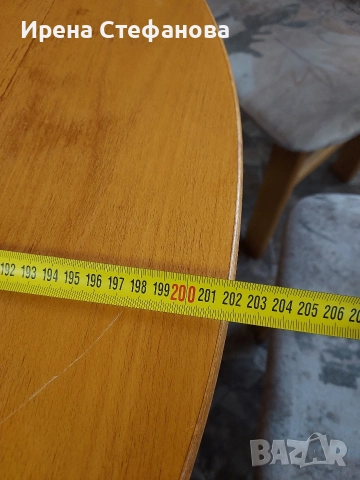 Трапезна маса от масив със шест стола, снимка 5 - Маси - 52678440