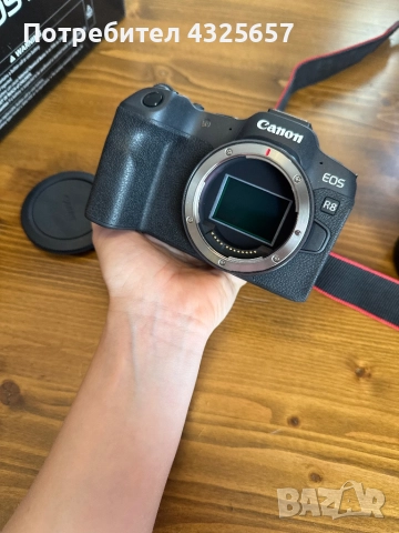 Canon R8 + 50mm 1.8 + пълен фотографски комплект + гаранция. Като нов, снимка 8 - Фотоапарати - 52011529